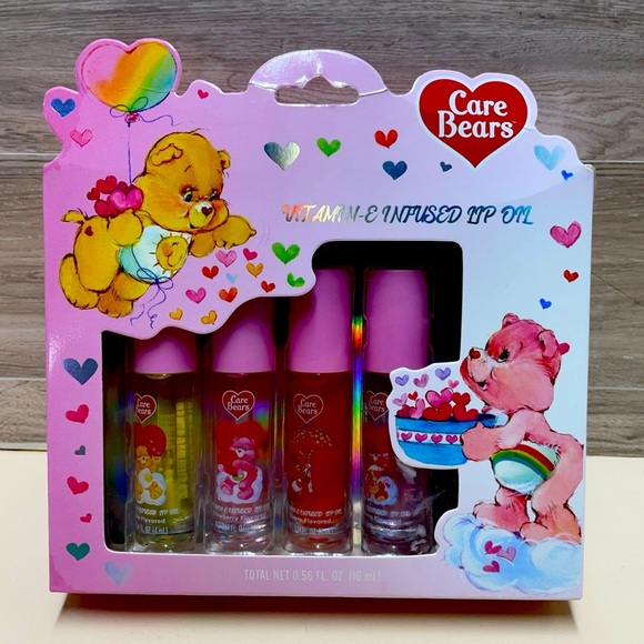 taste beauty Other - CARE BEARS Vitamin E Infused Lip Oils 4 Pack Taste Beauty Flavored Lip Oil New
